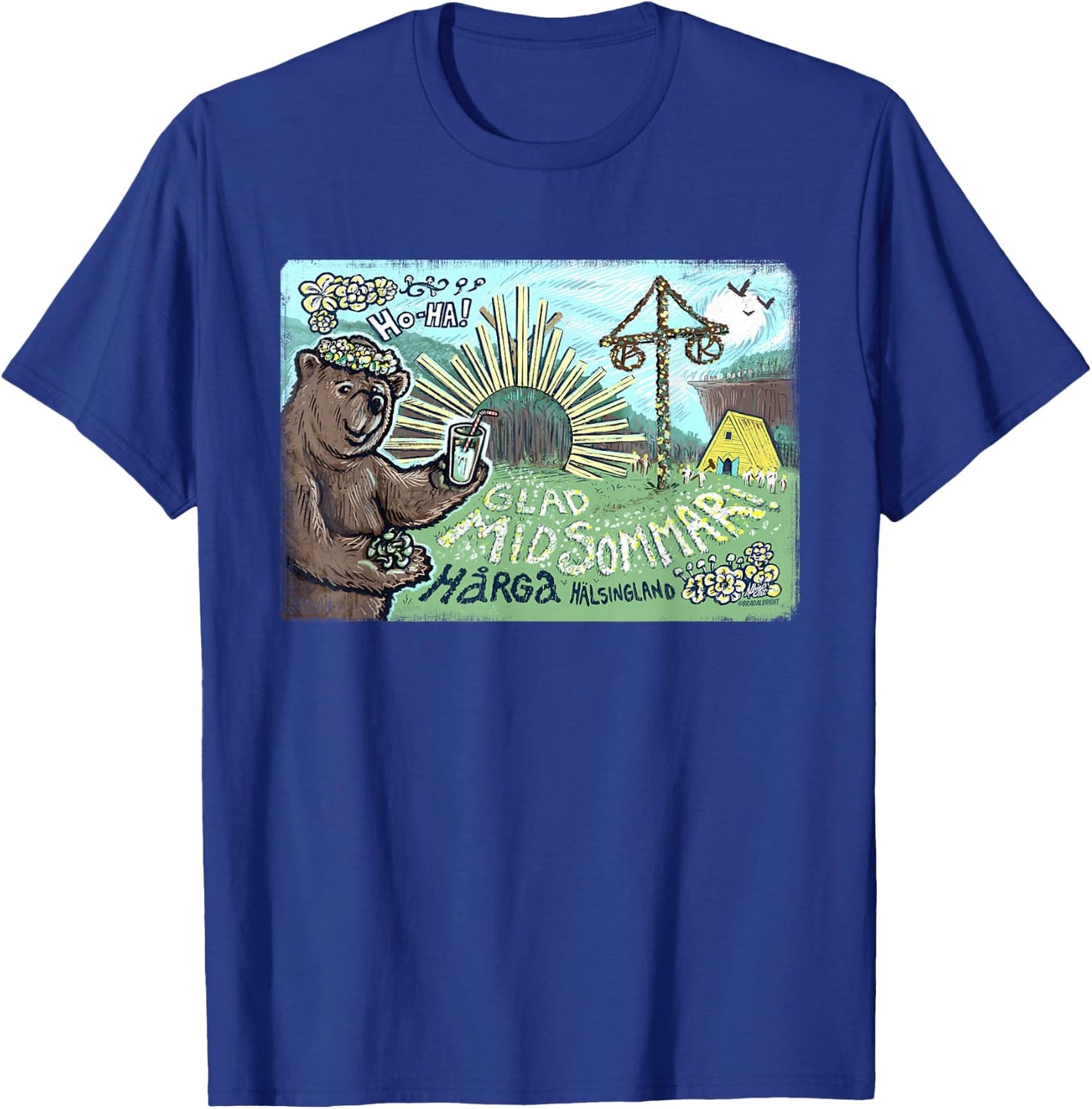 Happy Midsommar Bear T-Shirt - T-Shirt | Royal