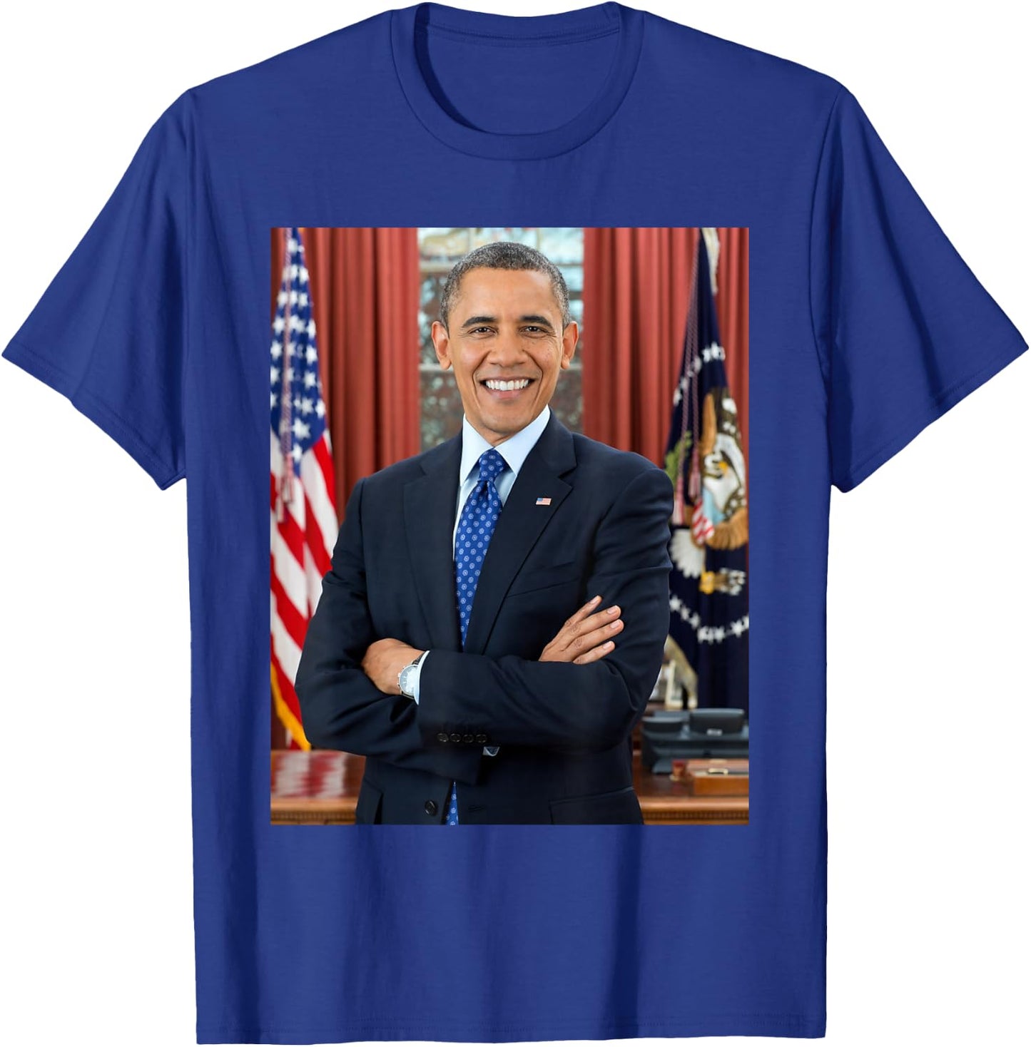 Barack Obama Photo 44th President POTUS Patriotic Democrat T-Shirt - T-Shirt | Royal