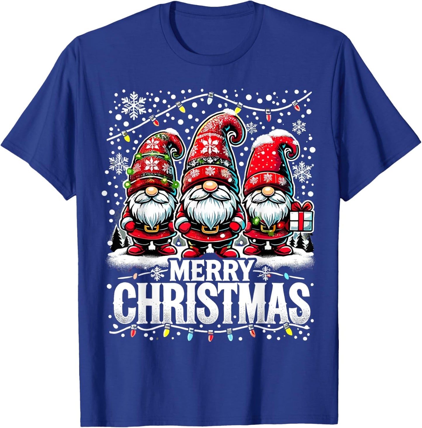 Merry Christmas Gnome Funny Family Christmas T-Shirt - T-Shirt | Royal
