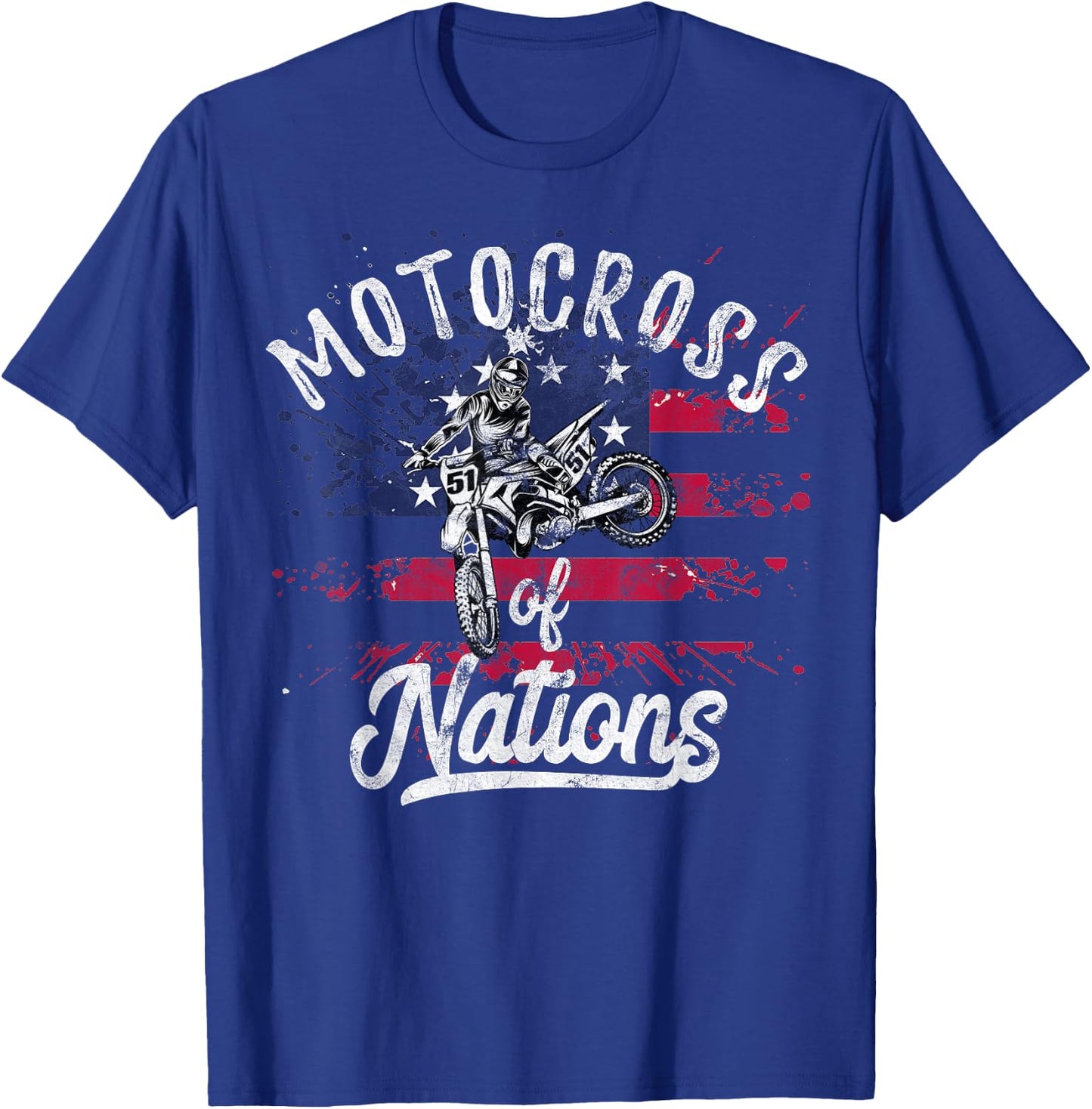 Motocross des Nations Support USA MX Team at MXdN T-Shirt - T-Shirt | Royal