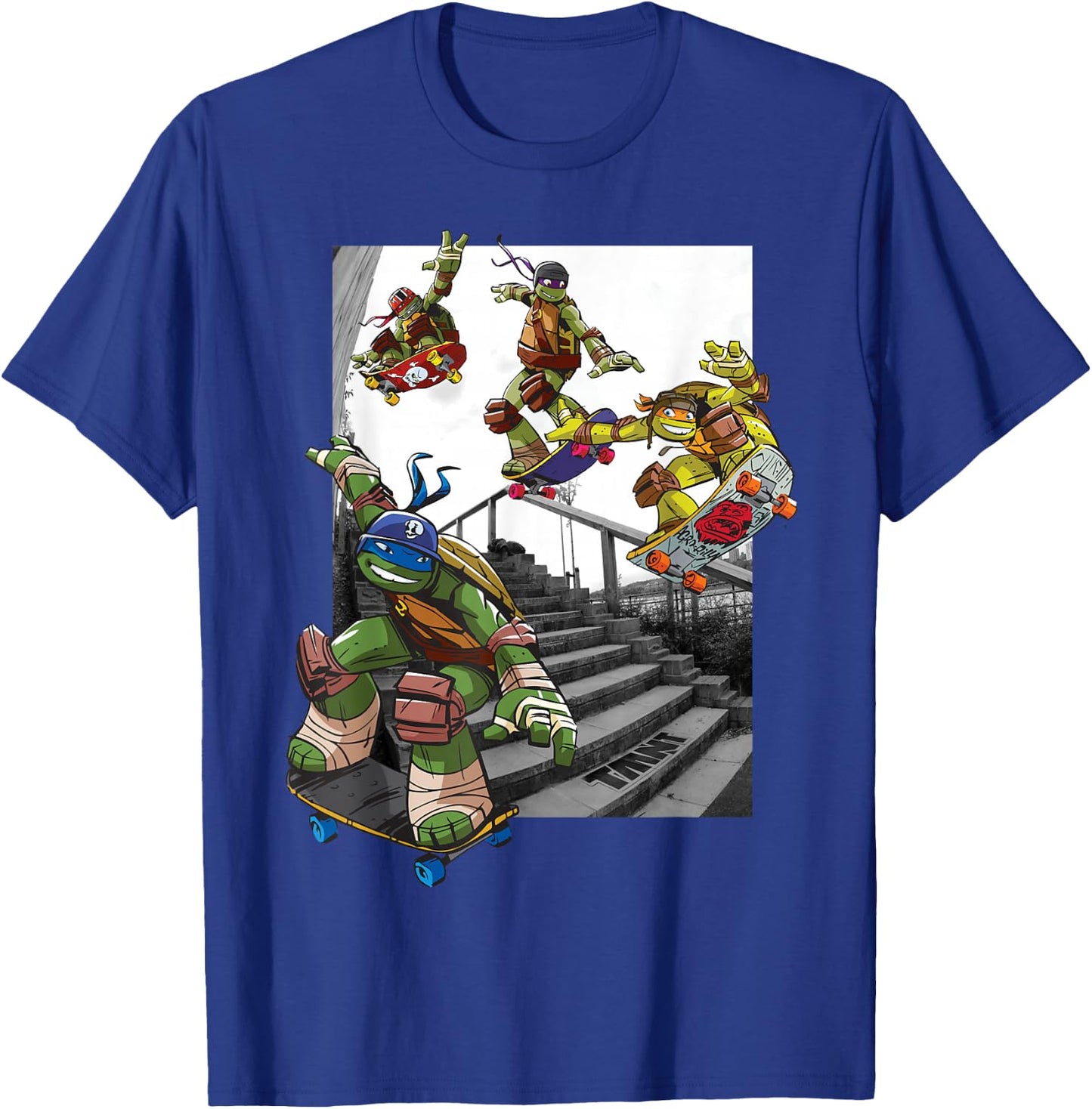 Teenage Mutant Ninja Turtles Skateboarding Crew T-Shirt - T-Shirt | Royal