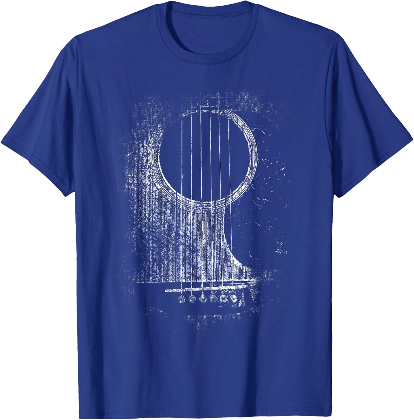 Acoustic Guitar Player Six String Classic Rock & Roll T-Shirt - T-Shirt | Royal
