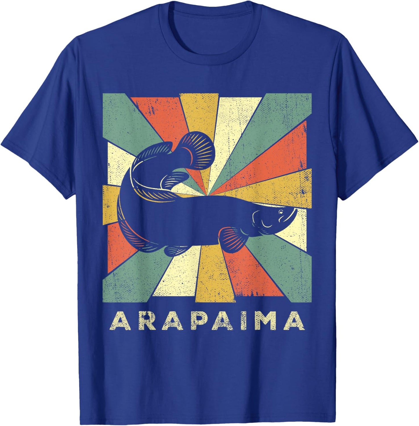 Vintage Arapaima Fish Lover Retro Style Animal T-Shirt - T-Shirt | Royal