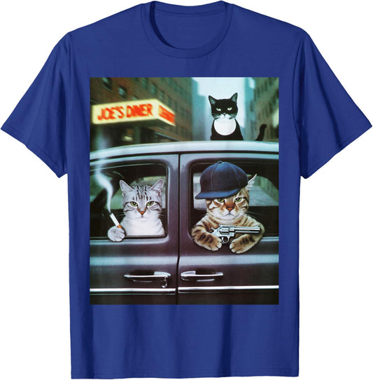 Funny Gangster Cat Saying Mafia Mobster Noir Humor Women Me T-Shirt - T-Shirt | Royal