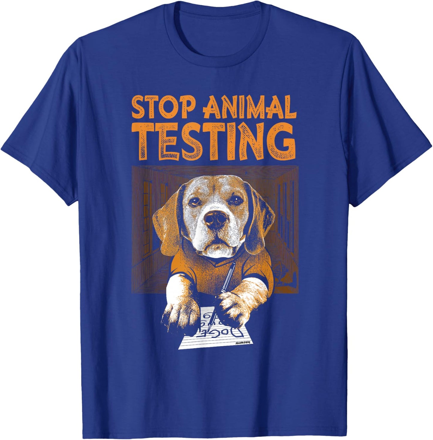 Stop Animal Testing Beagle Shirt T-Shirt - T-Shirt | Royal
