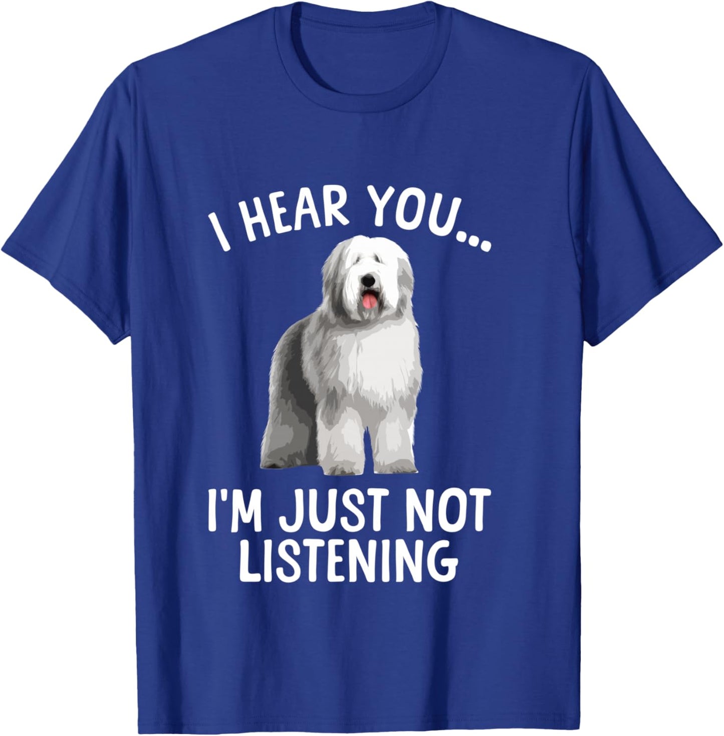 Funny Old English Sheepdog Art Women Sheep Dog Lover T-Shirt - T-Shirt | Royal