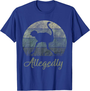 Vintage Allegedly Ostrich OSTRICHES Flightless Bird T-Shirt - T-Shirt | Royal