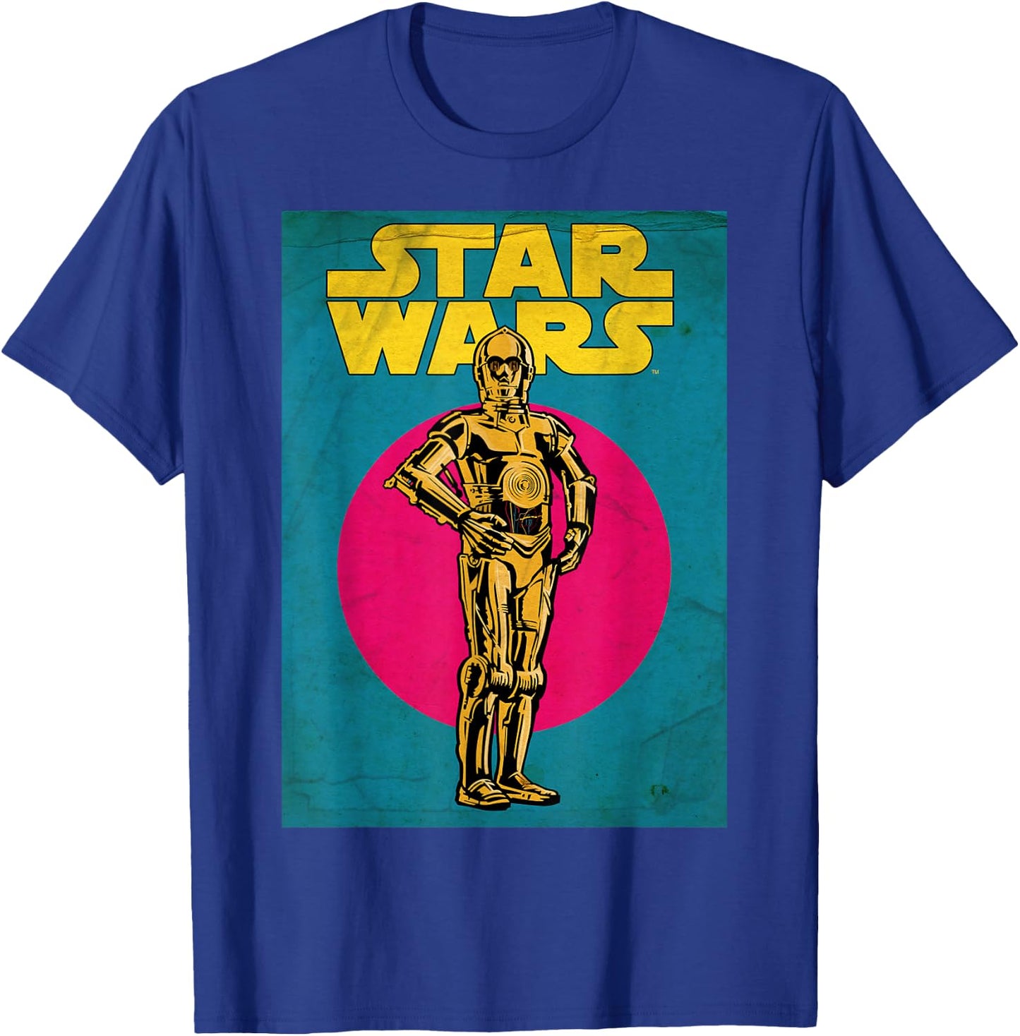Star Wars C-3PO Vintage Trading Card Graphic T-Shirt - T-Shirt | Royal