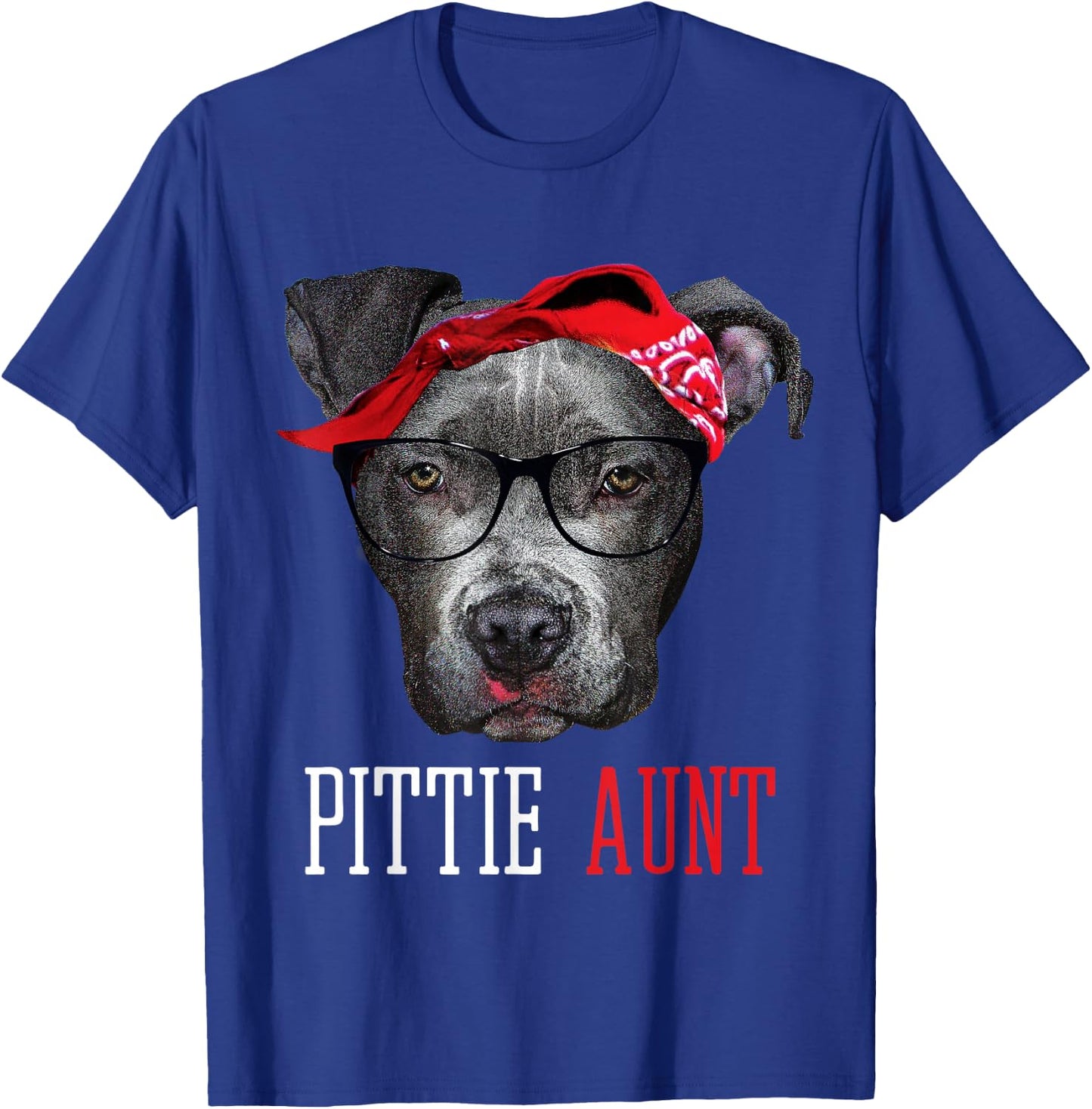 Pittie Aunt Auntie Pitbull Dog Lovers Gift Women T-Shirt - T-Shirt | Royal