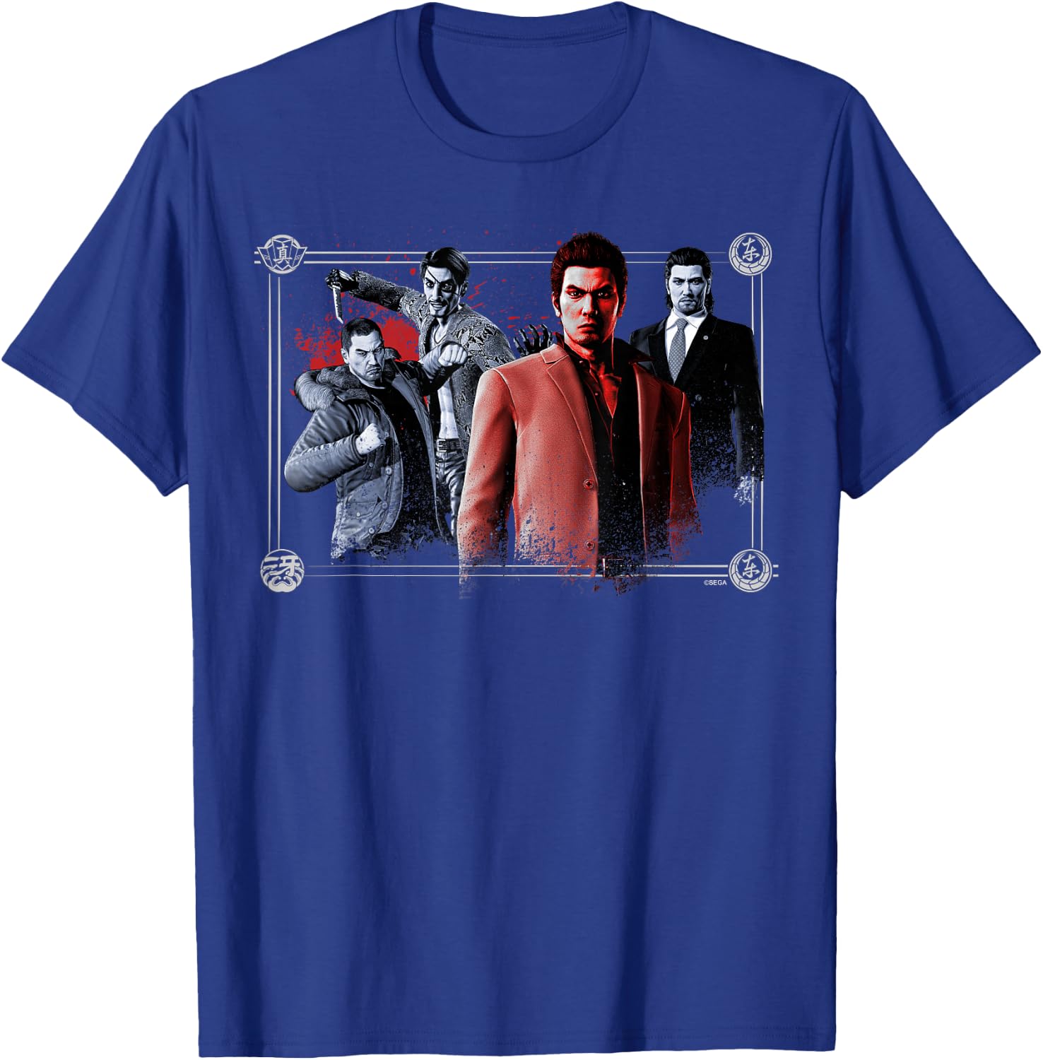 SEGA Like a Dragon & Yakuza -Adults Video Game , Black, Small, Short Sleeve, Classic Fit T-Shirt - T-Shirt | Royal