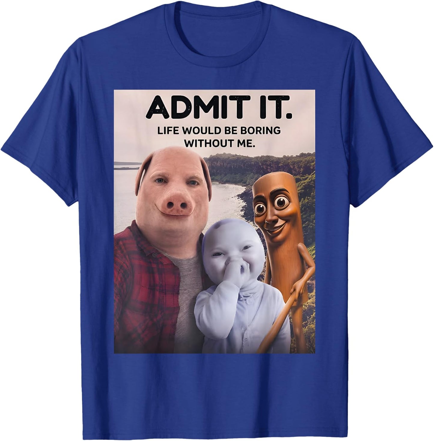 Tung Tung Tung Sahur John Pork Italian Brainrot AI Baby Meme T-Shirt - T-Shirt | Royal