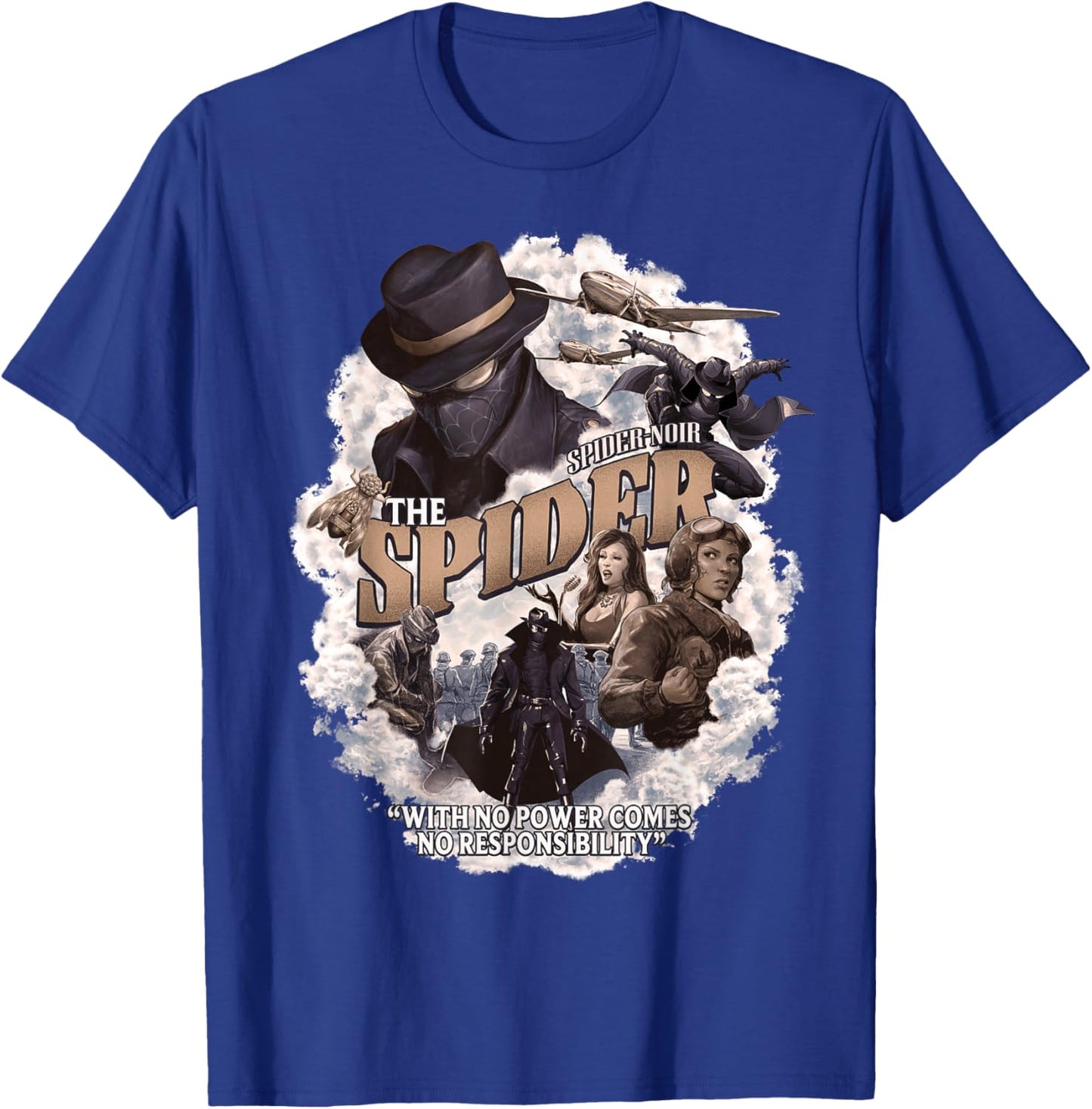 Marvel Spider-Man Spider-Noir No Power No Responsibility T-Shirt - T-Shirt | Royal