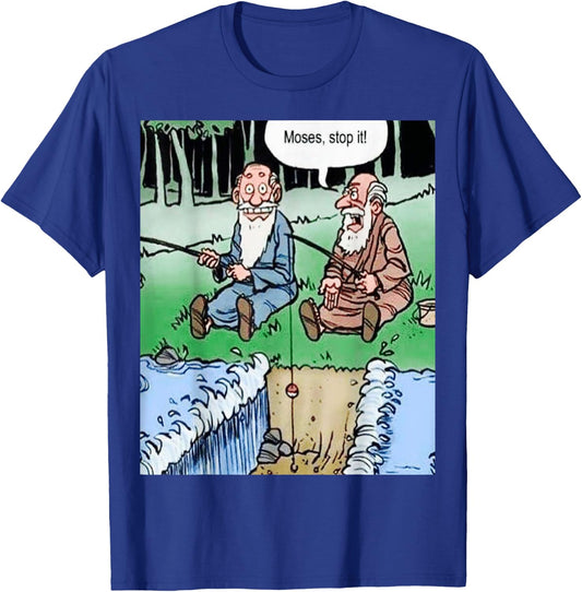 Moses Pole Fishing T-Shirt - T-Shirt | Royal