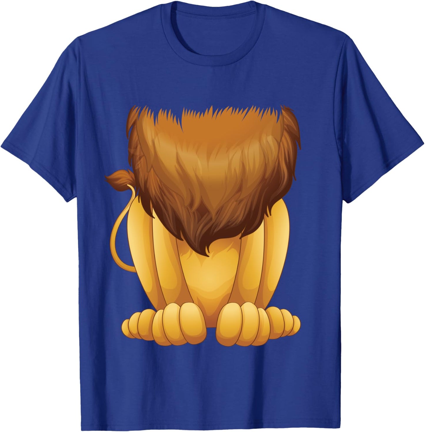 Cute Headless Lion Costume Halloween Funny Big Cat Mane Gift T-Shirt - T-Shirt | Royal