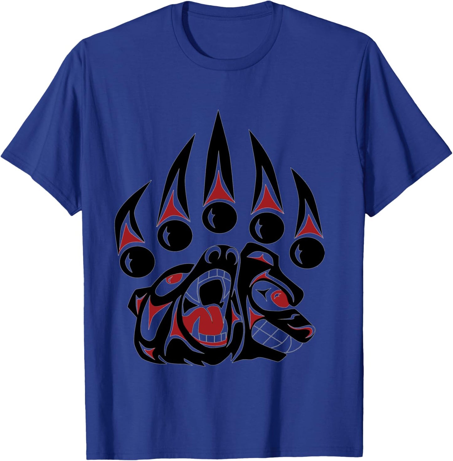 Native American Bear Claw Long Sleeved Shirt T-Shirt - T-Shirt | Royal