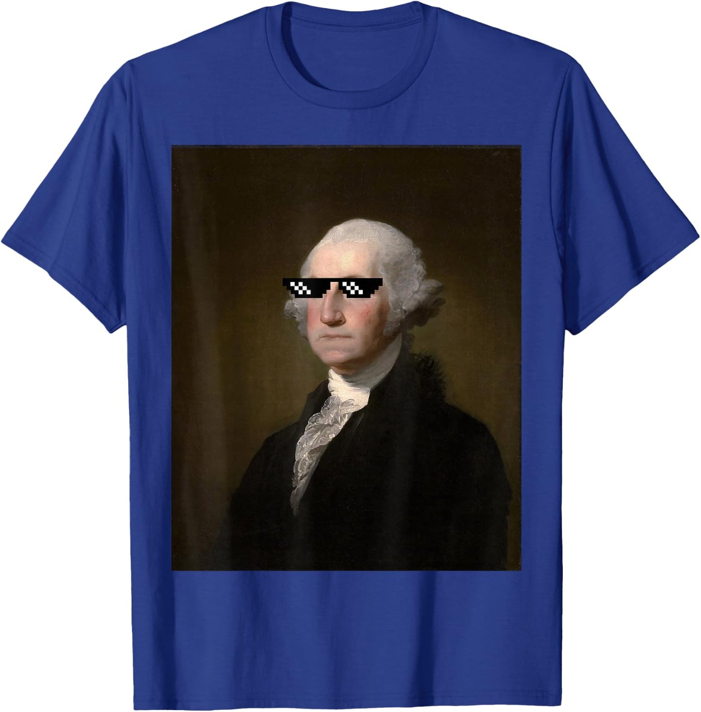 George Washington Funny Sunglasses American History T Shirt T-Shirt - T-Shirt | Royal