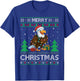 Ugly Xmas Sweater Style Lights Santa Eagle Christmas T-Shirt - T-Shirt | Royal