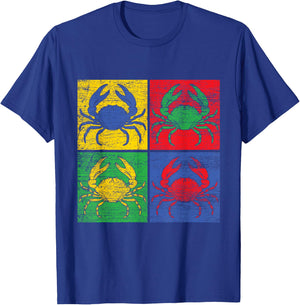 Crab Pop-Art Shirt Vintage T-Shirt - T-Shirt | Royal