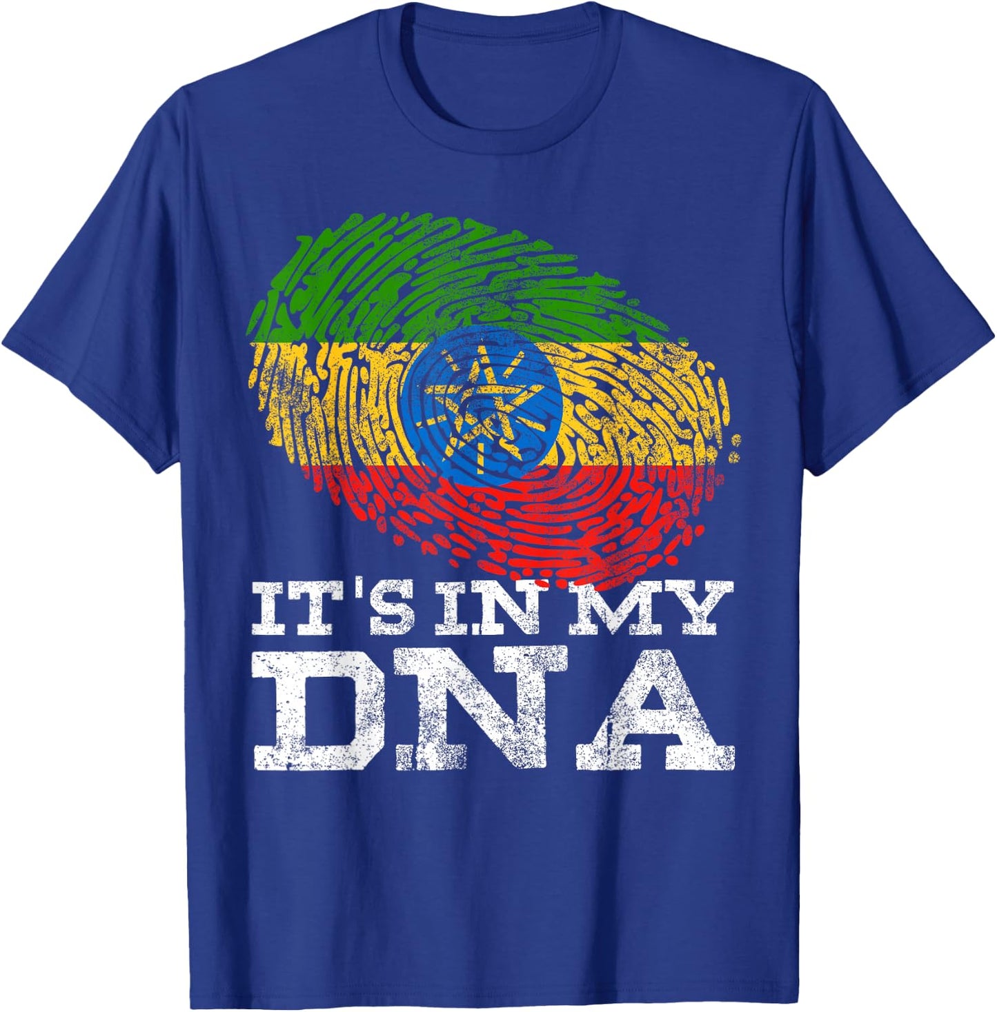 It's in My DNA Ethiopian Gifts Horn of Africa Ethiopia Flag T-Shirt - T-Shirt | Royal