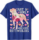 Rottweiler Just A Girl Who Loves Dog Flower Women Floral T-Shirt - T-Shirt | Royal
