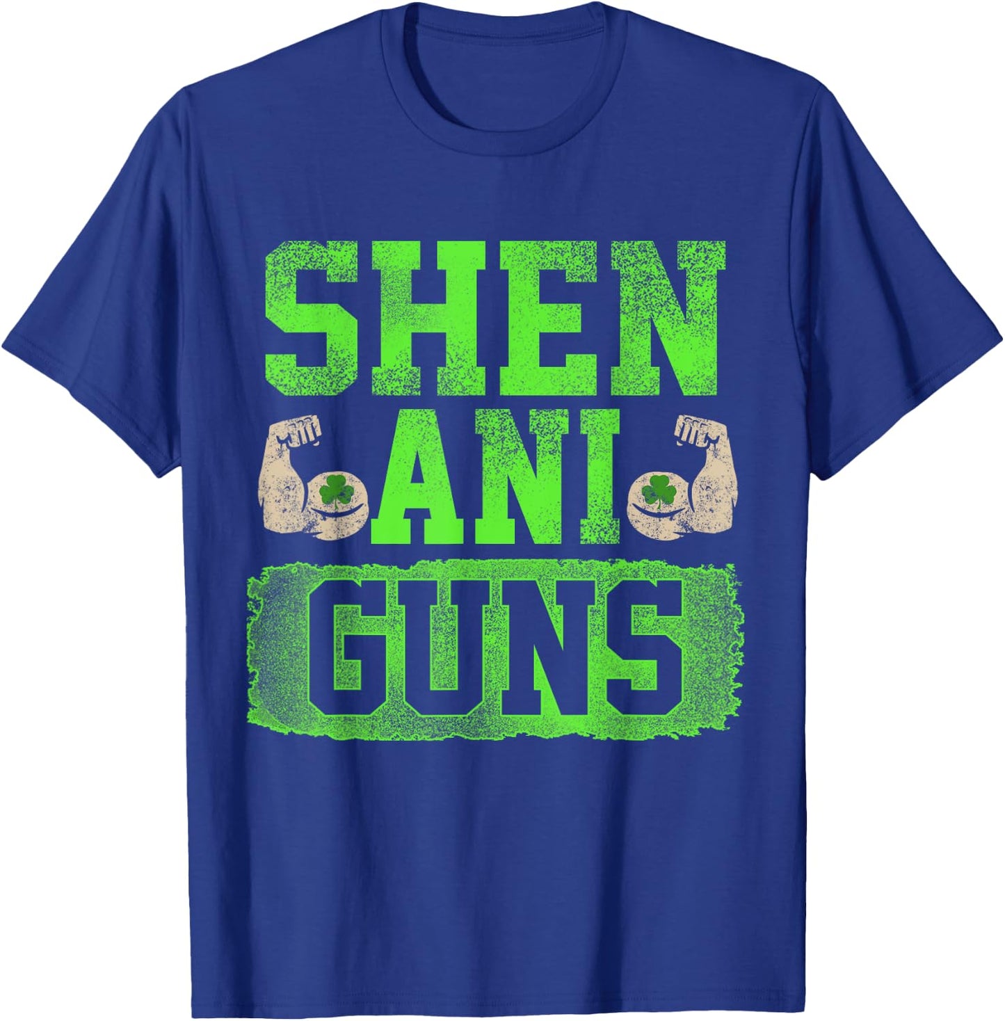 Funny Fitness Quote St Patricks Day Shenaniguns Gains T-Shirt - T-Shirt | Royal