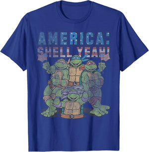 Teenage Mutant Ninja Turtles America: Shell Yeah! T-Shirt - T-Shirt | Royal