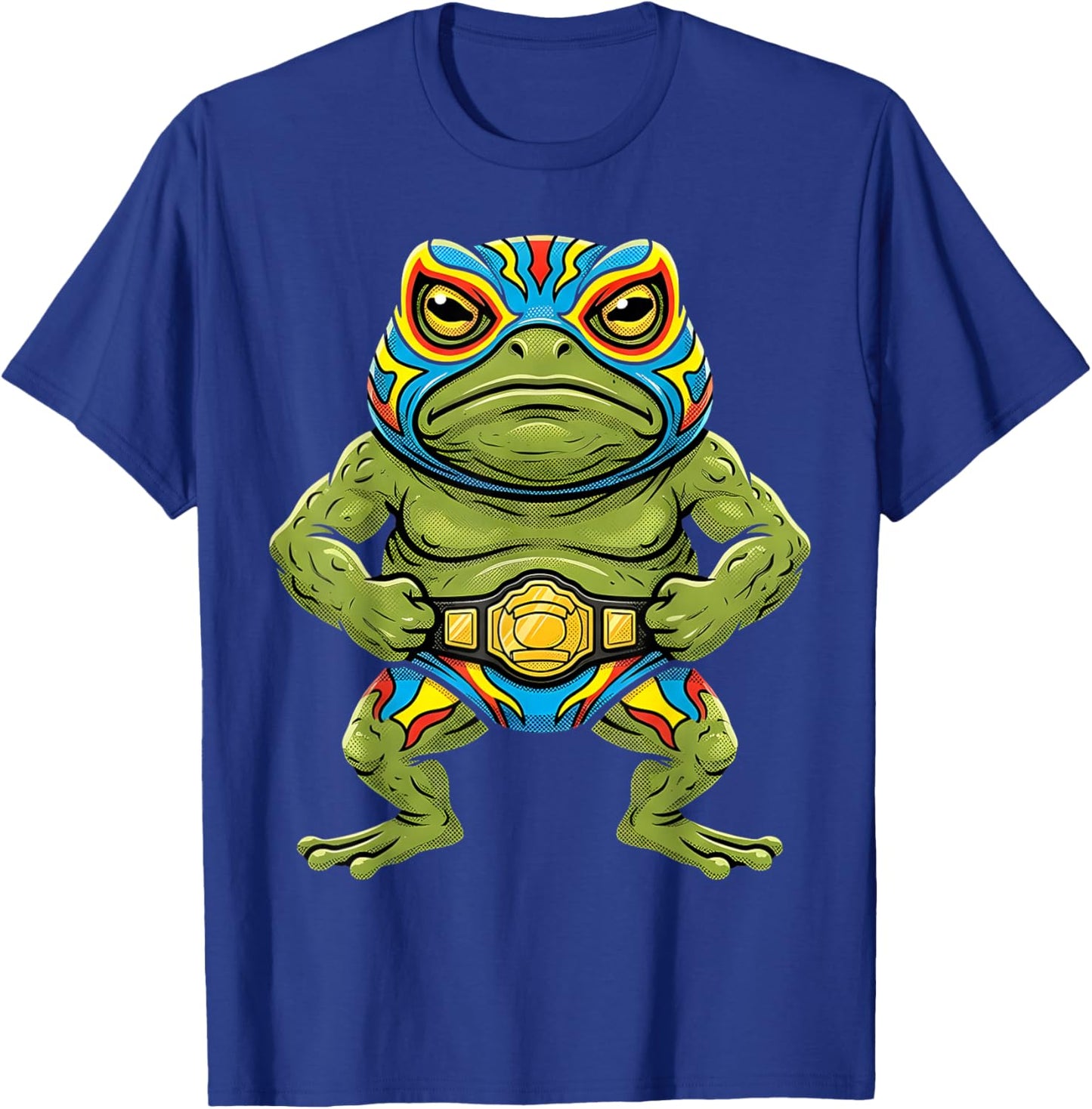 Lucha Libre Frog Mexican Wrestling mask for Kids Men Women T-Shirt - T-Shirt | Royal
