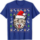 Cat Ugly Christmas Santa Hat Xmas Boys Kids Girls Catmas T-Shirt - T-Shirt | Royal