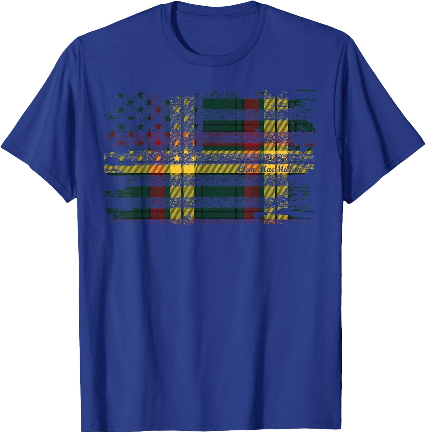MacMillan surname american flag Scottish Clan tartan T-Shirt - T-Shirt | Royal