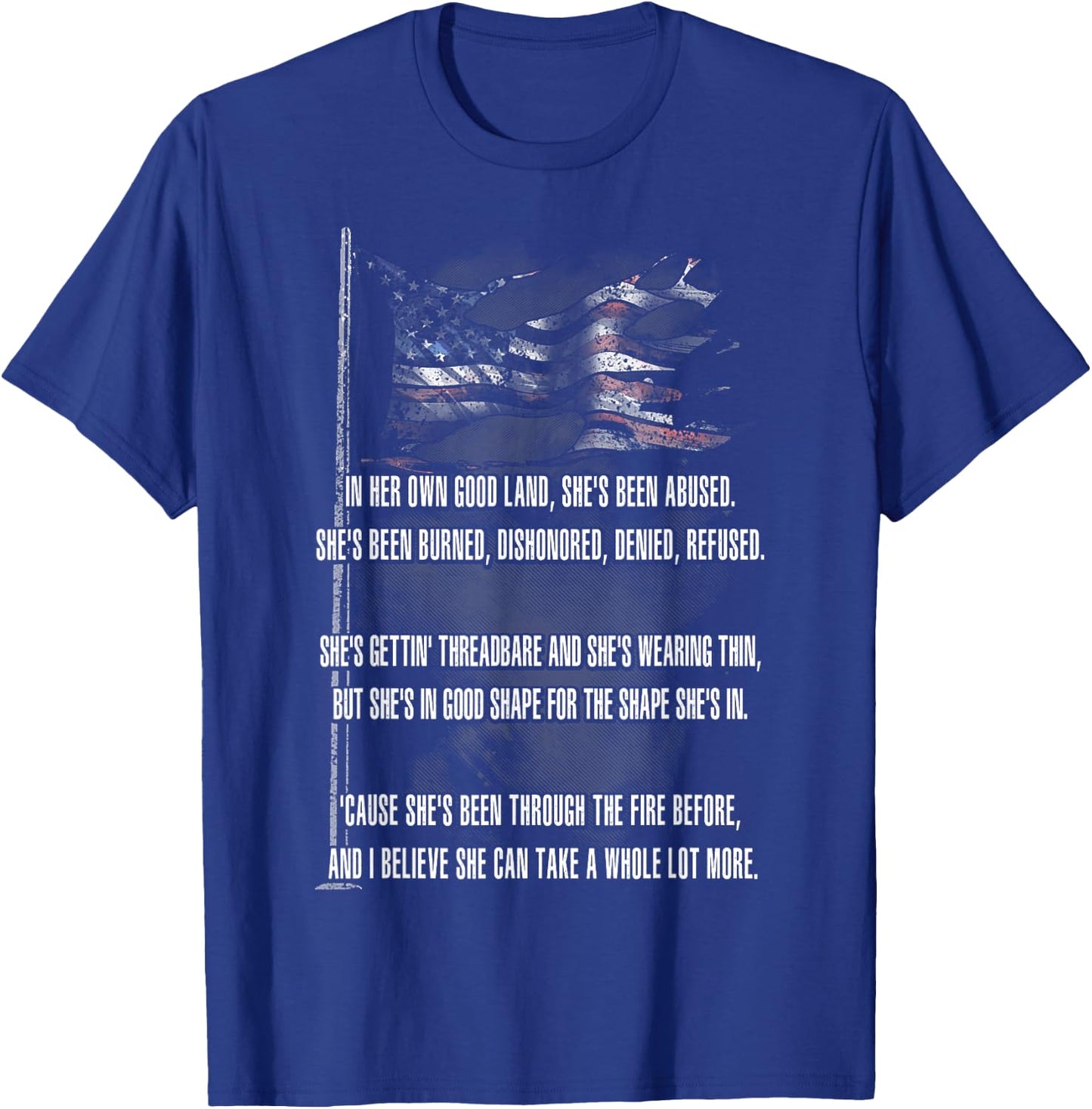 Ragged Old Flag T-Shirt - T-Shirt | Royal