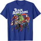 Avengers Assemble Team Awesome Group Huddle T-Shirt - T-Shirt | Royal