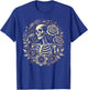 Floral Skeleton Flowers Goth Occult Death Dark Aesthetic T-Shirt - T-Shirt | Royal