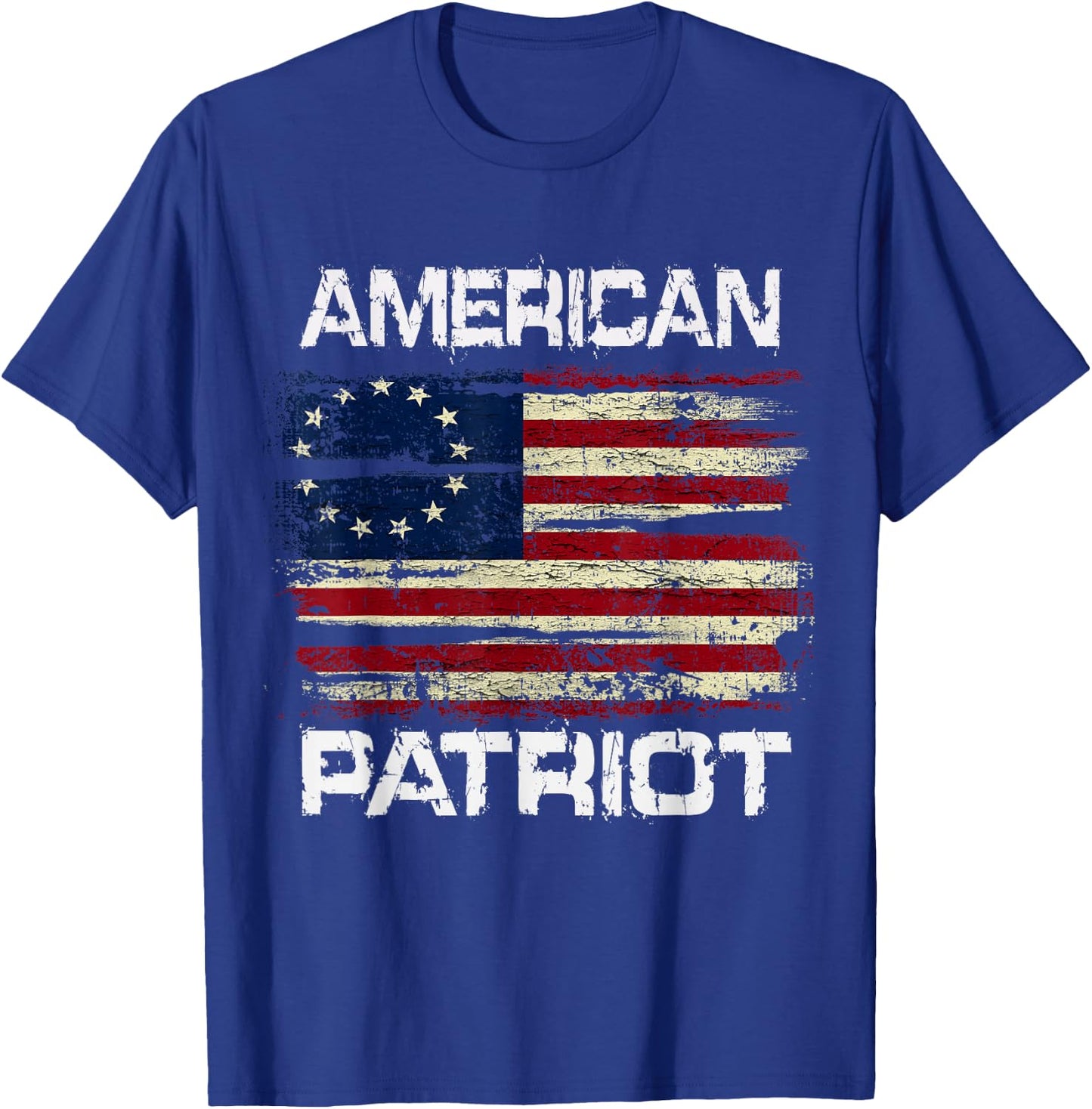 Betsy Ross American Flag 13 Star Colonies American Patriot Kids Men T-Shirt - T-Shirt | Royal