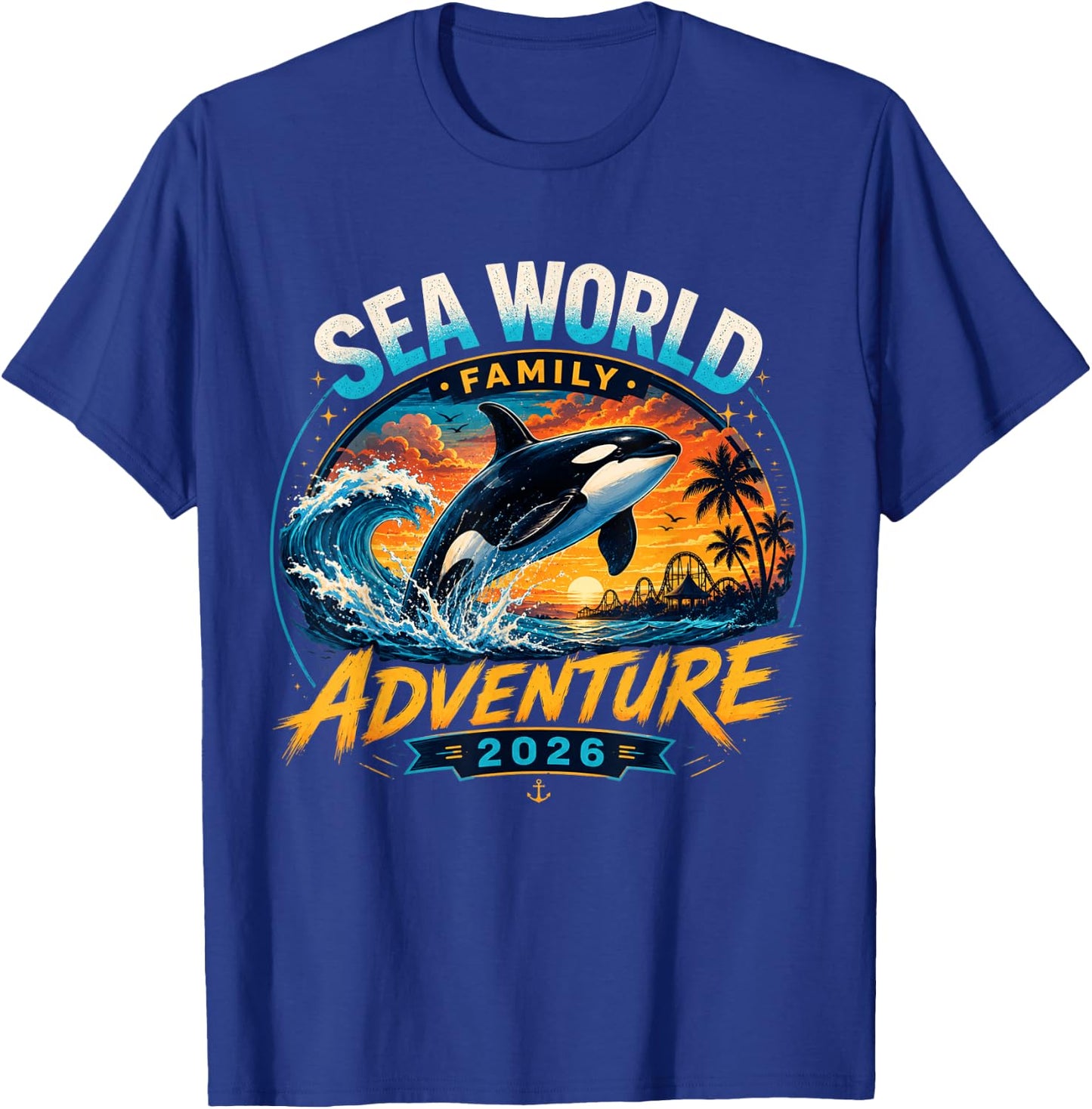 Sea World Family Adventure 2026, Family Sea World Matching T-Shirt - T-Shirt | Royal