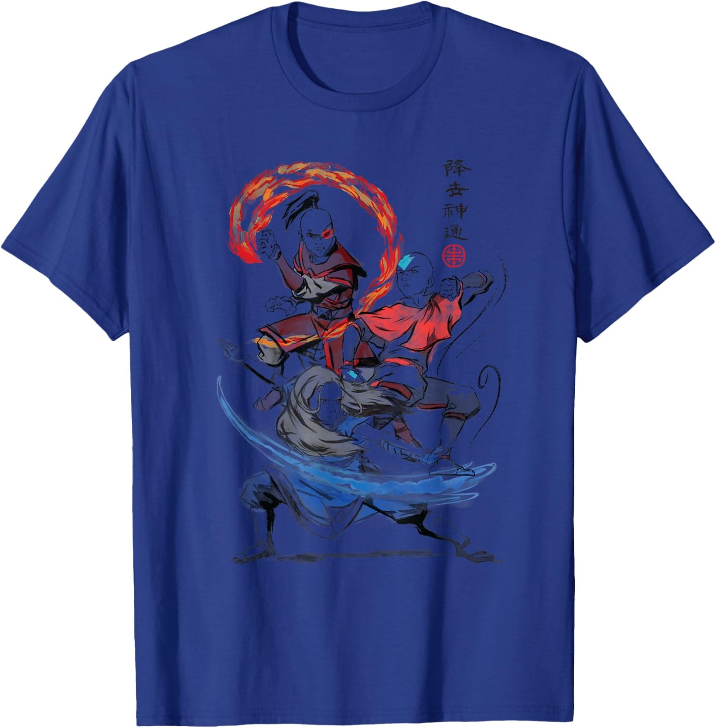 The Last Airbender Air Water and Fire Signs T-Shirt - T-Shirt | Royal