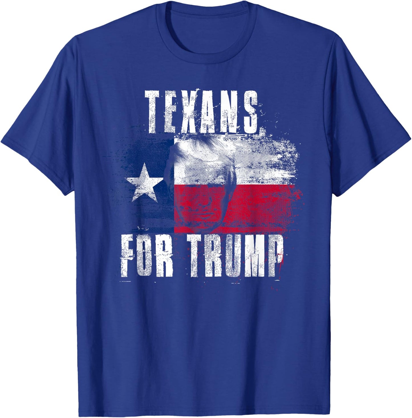 Texans For Trump - American and Texas Patriotic T-Shirt - T-Shirt | Royal
