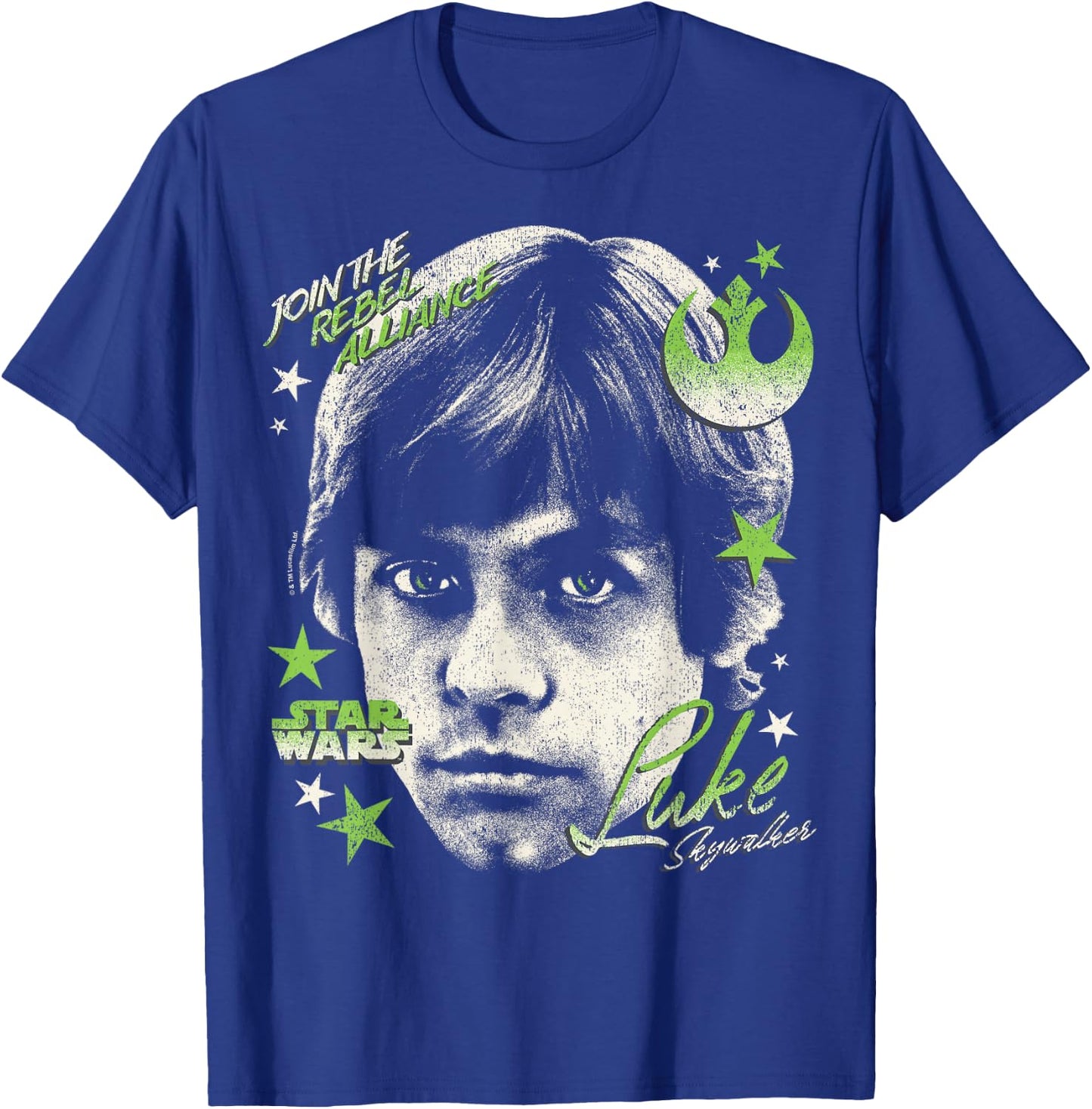 Star Wars - Luke Skywalker Portrait T-Shirt - T-Shirt | Royal