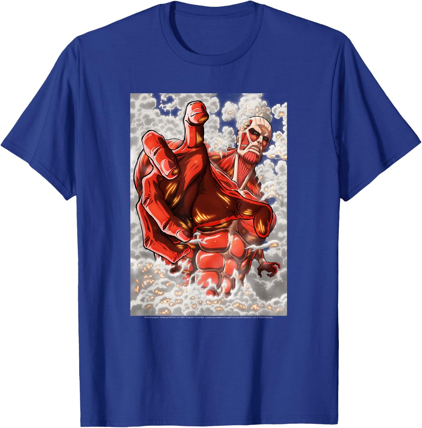 Attack on Titan Season 2 Reaching Colossal Titan Anime T-Shirt - T-Shirt | Royal