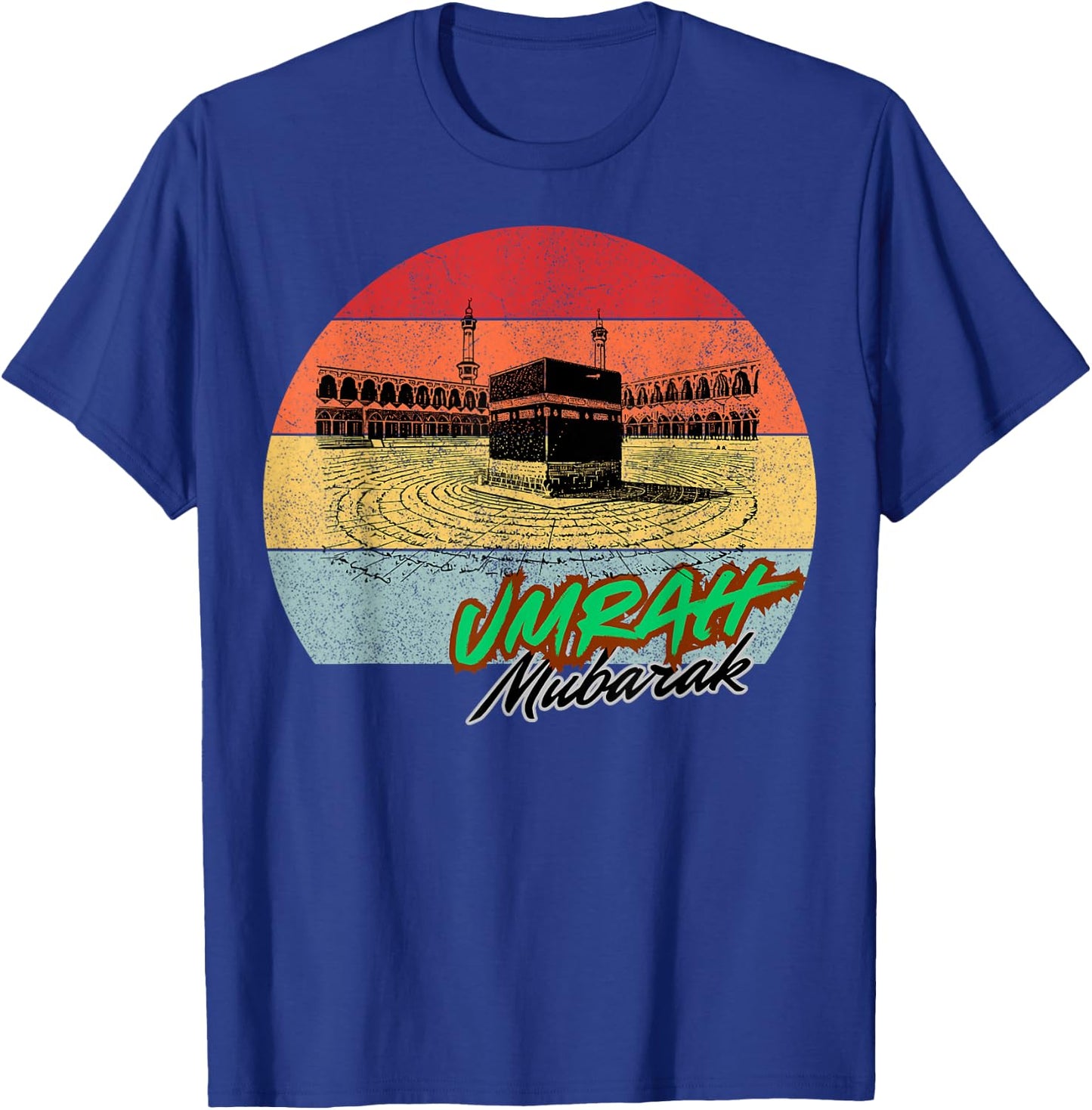 Umrah Mubarak Al-Kabah Design Islam Hajj Pilgrim Muslim Gift T-Shirt - T-Shirt | Royal