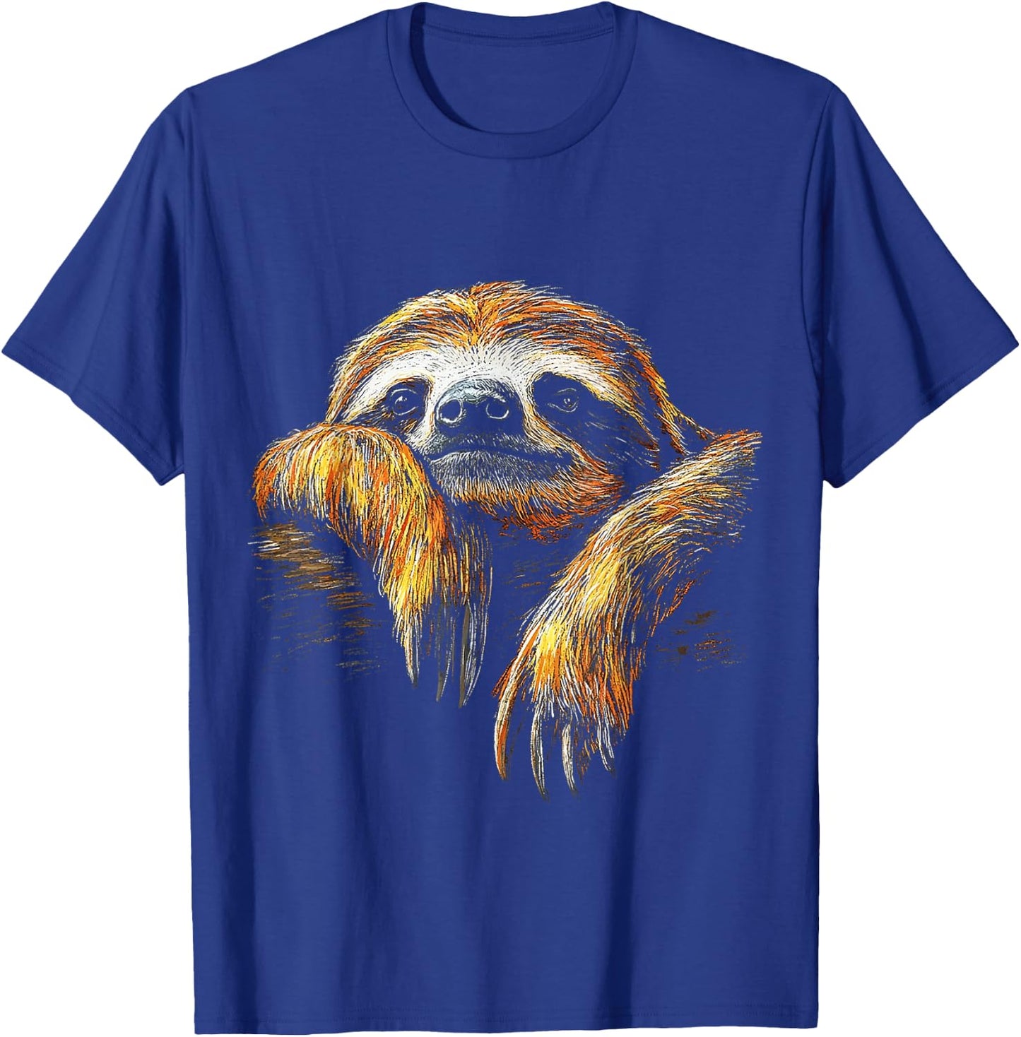 Sloth Animal Motif Drawing Artwork Sloth T-Shirt - T-Shirt | Royal