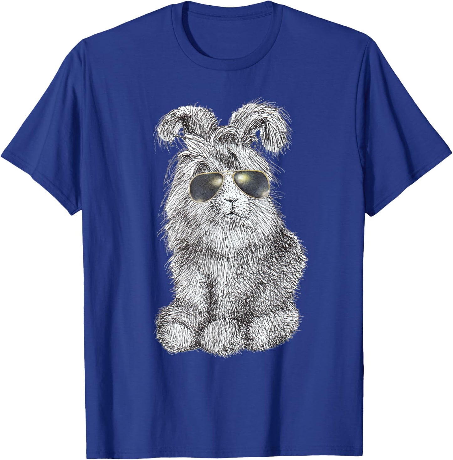 Angora Bunny Rabbit Police Sunglasses T-Shirt - T-Shirt | Royal