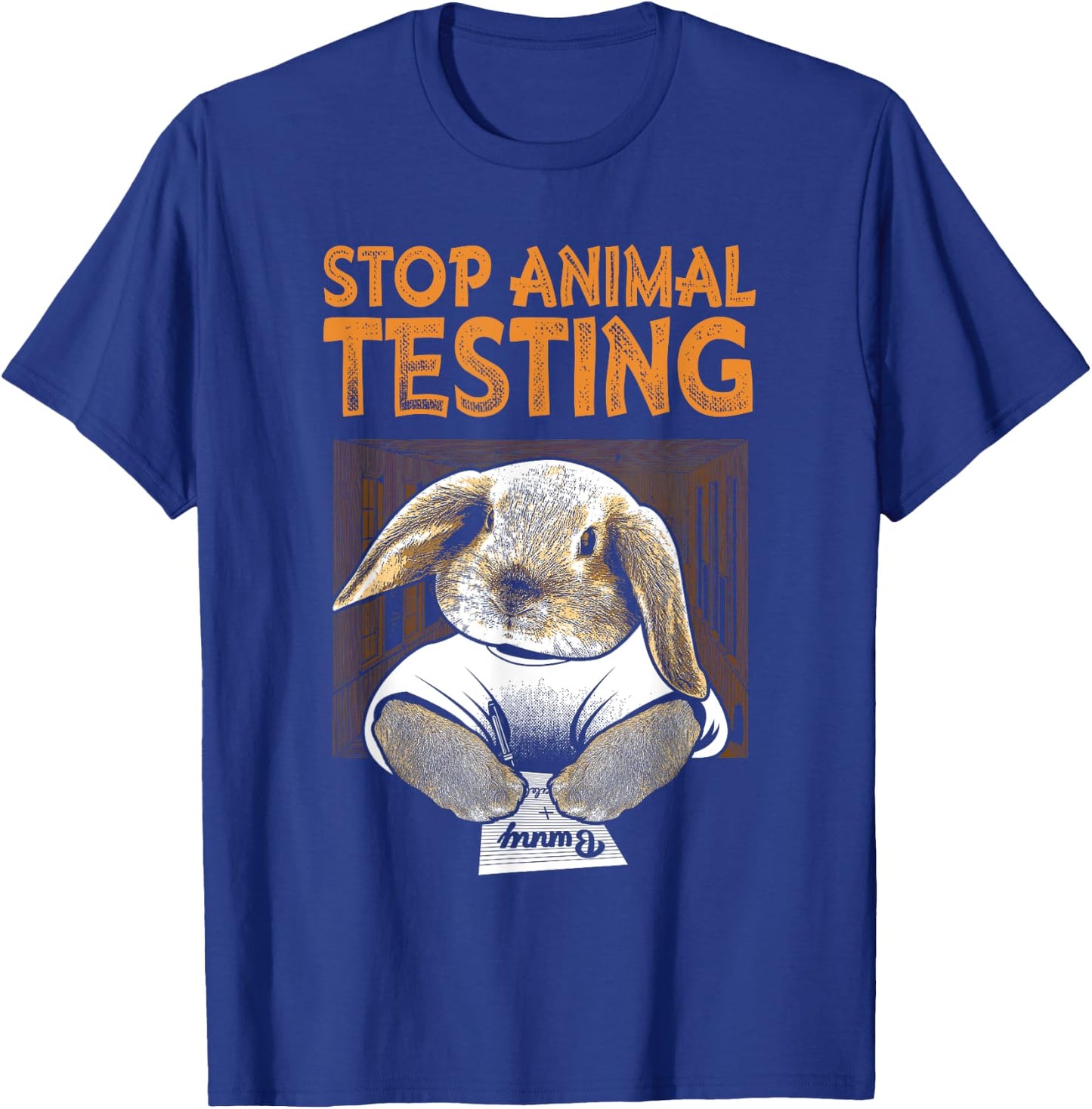 Bunny Shirt Stop Animal Testing T-Shirt - T-Shirt | Royal