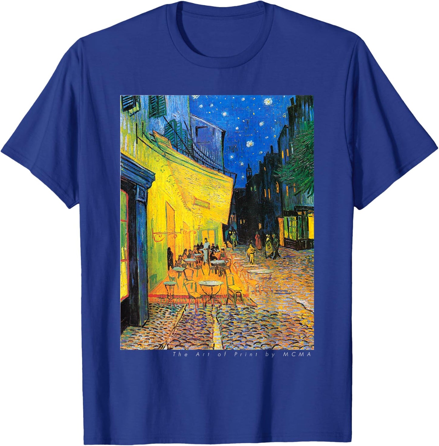 Cafe Terrace at Night, Van Gogh, Art Print T-Shirt - T-Shirt | Royal