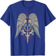 Skull Motorcycle Biker Medieval Sword Angel Wings Goth T-Shirt - T-Shirt | Royal
