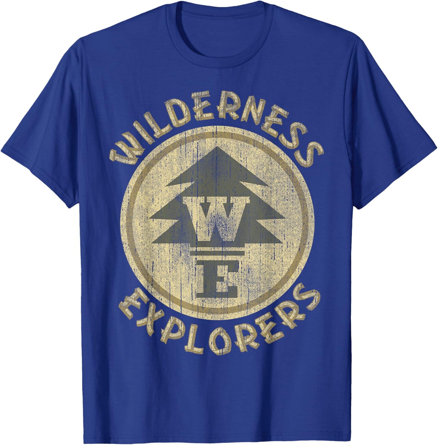 Disney Pixar Up Distressed Wilderness Explorer Emblem T-Shirt - T-Shirt | Royal