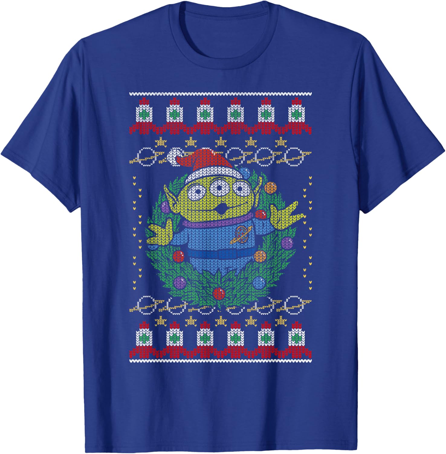 Disney Pixar Toy Story Alien Greetings Ugly Christmas T-Shirt - T-Shirt | Royal