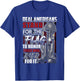 Real Americans Stand For The Flag To Honor Soldier Veteran T-Shirt - T-Shirt | Royal