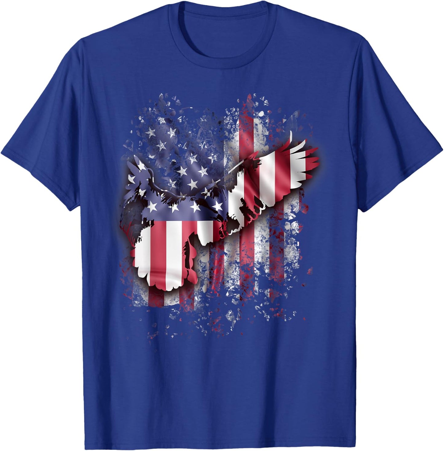 Eagle And American Flag Gorgeous Vintage 4th July T-Shirt - T-Shirt | Royal