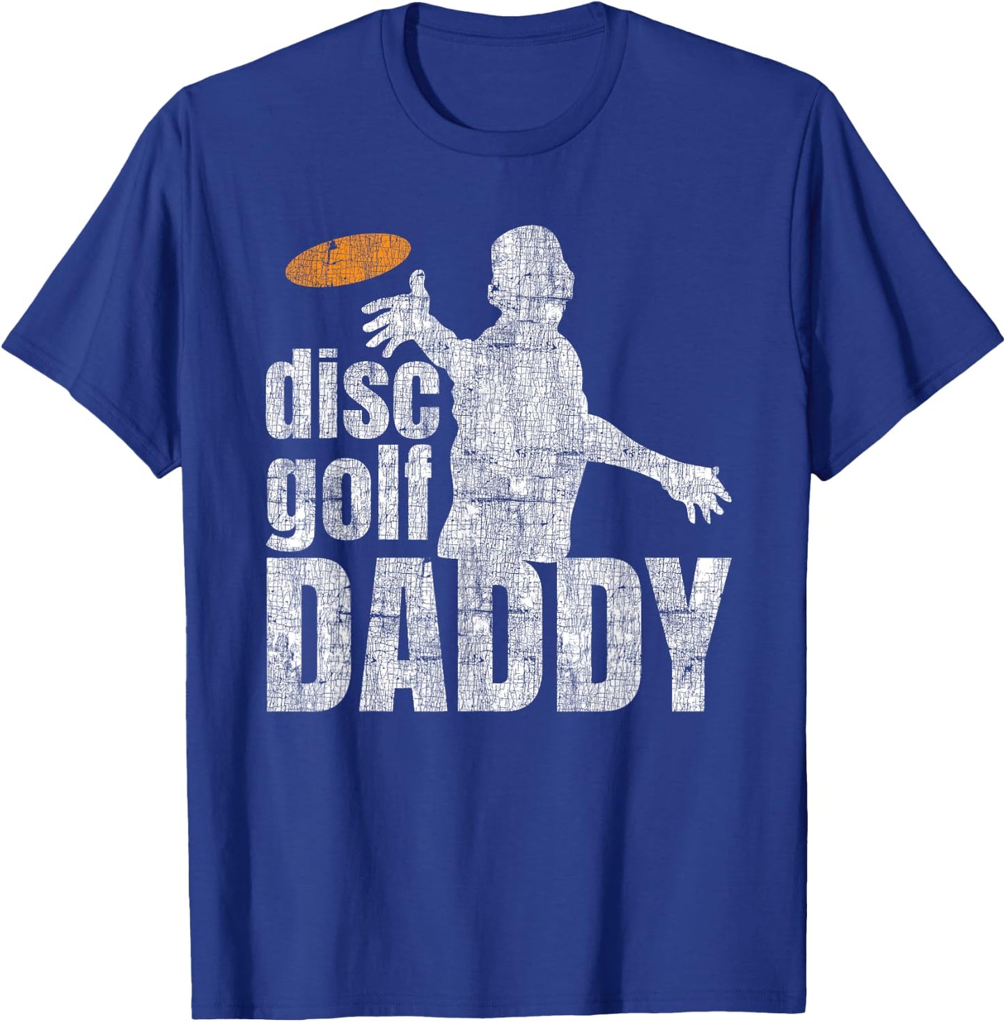 Retro Vintage Daddy Disc Golf Gift Frisbee Frolf Dad T-Shirt - T-Shirt | Royal