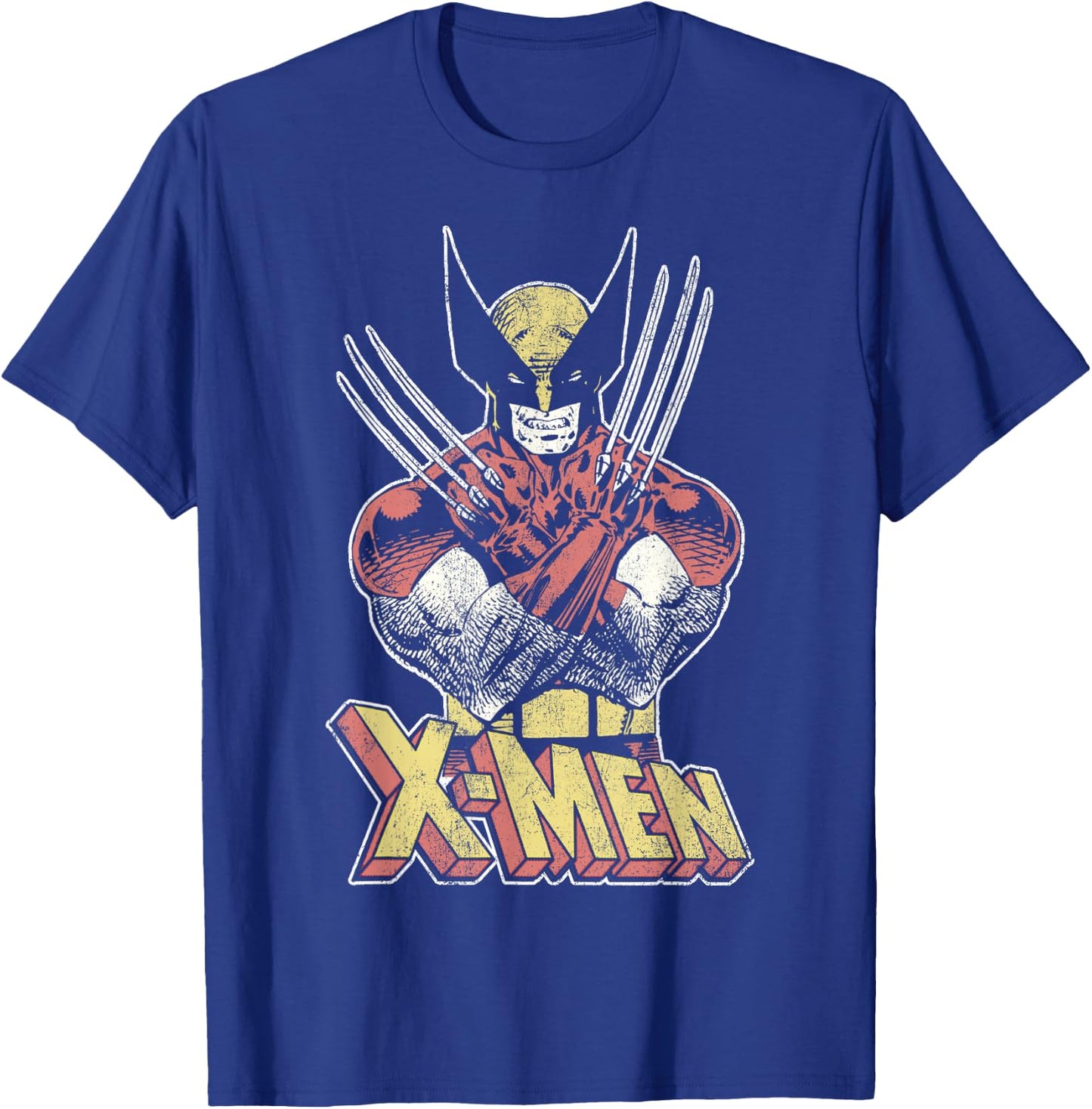 Marvel X-Men Wolverine Classic Comic Vintage Graphic T-Shirt - T-Shirt | Royal